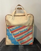 Vintage 1970s American Express Canvas Travel Tote Bag Scovill Zipper - £18.73 GBP