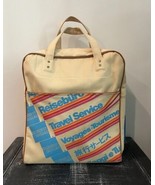 Vintage 1970s American Express Canvas Travel Tote Bag Scovill Zipper - $23.38