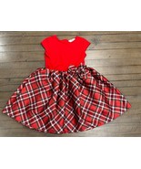 H&amp;M Classic Holiday Red Tartan Plaid with Bow Dress - Size 8/10 - £14.29 GBP