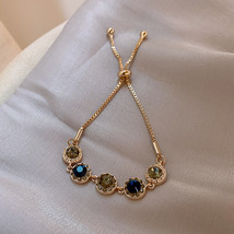 Korea New Design Fashion Jewelry Retro Color Round Crystal Bracelet Elegant Wome - £9.72 GBP
