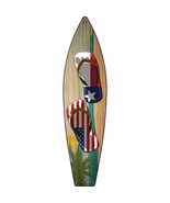 Texas Flag and US Flag Flip Flop Novelty Metal Surfboard Sign SB-281 - $34.38 CAD