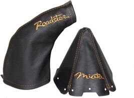 Mazda MX-5 MK1 Leather Shift and E Brake Boot: 'Miata' and 'Roadster' Em... - $51.00