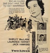 1961 Two Loves Movie Advertisement Shirley MacLaine MGM Harvey Hawkins F... - $41.81 CAD