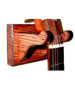 Oak Wood Guitar Hanger Wall Mount Display - Red Mahogany Finish - $464.68 MXN