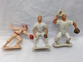 Lot Of (3) Vintage 1960s Plastic Baseball Toy Figures 2-3&quot; - $15.83