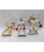 Lot Of (3) Vintage 1960s Plastic Baseball Toy Figures 2-3&quot; - $15.83