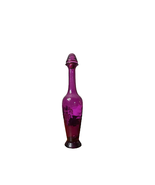 Vintage MCM 19&quot; Purple Decanter Genie Bottle Design Blown Glass Spain? - £123.83 GBP