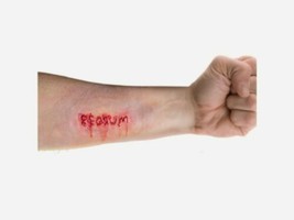 The Shining Redrum Flesh Appliance Bloody Wound Cut Halloween Costume Accessory - £5.57 GBP