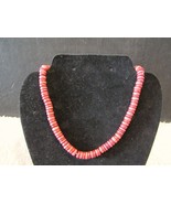 7.5&quot; Long Stretchy Band Red Orange Beaded Necklace, Made in the Philippi... - £4.74 GBP