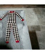 Hanna Anderson Boy/Girl Black White Checkered Pajama PJ Shirt/Pants Cott... - £18.64 GBP