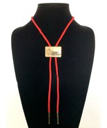 Vintage Red Scouting A Bridge to The Future Boy Scout BSA Bolo Neckerchi... - $18.45 CAD