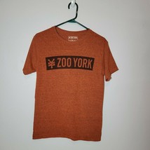 Zoo York Shirt Mens Small Polyester Cotton Blend Orange Short Sleeve Casual  - £11.95 GBP
