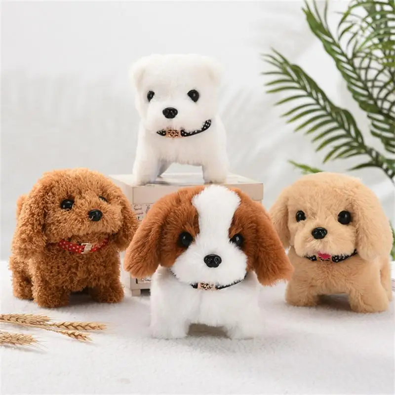 Electric Puppy Kawaii Cute Can Walk Bark Nod Can Wag Tail Kids Toys Plush Toys - £13.04 GBP+