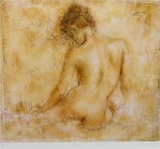 Janet Treby Quiet Moment Autografato Limitata Serigrafia Maschio Nude Art - £209.71 GBP