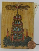 Christmas Rubber Stamp Inkadinkado 6798 Tiered Display 3X4&quot;   B8V - £5.57 GBP