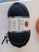 Lion Brand 24/7 Cotton Yarn-Black -761-153 - £7.83 GBP