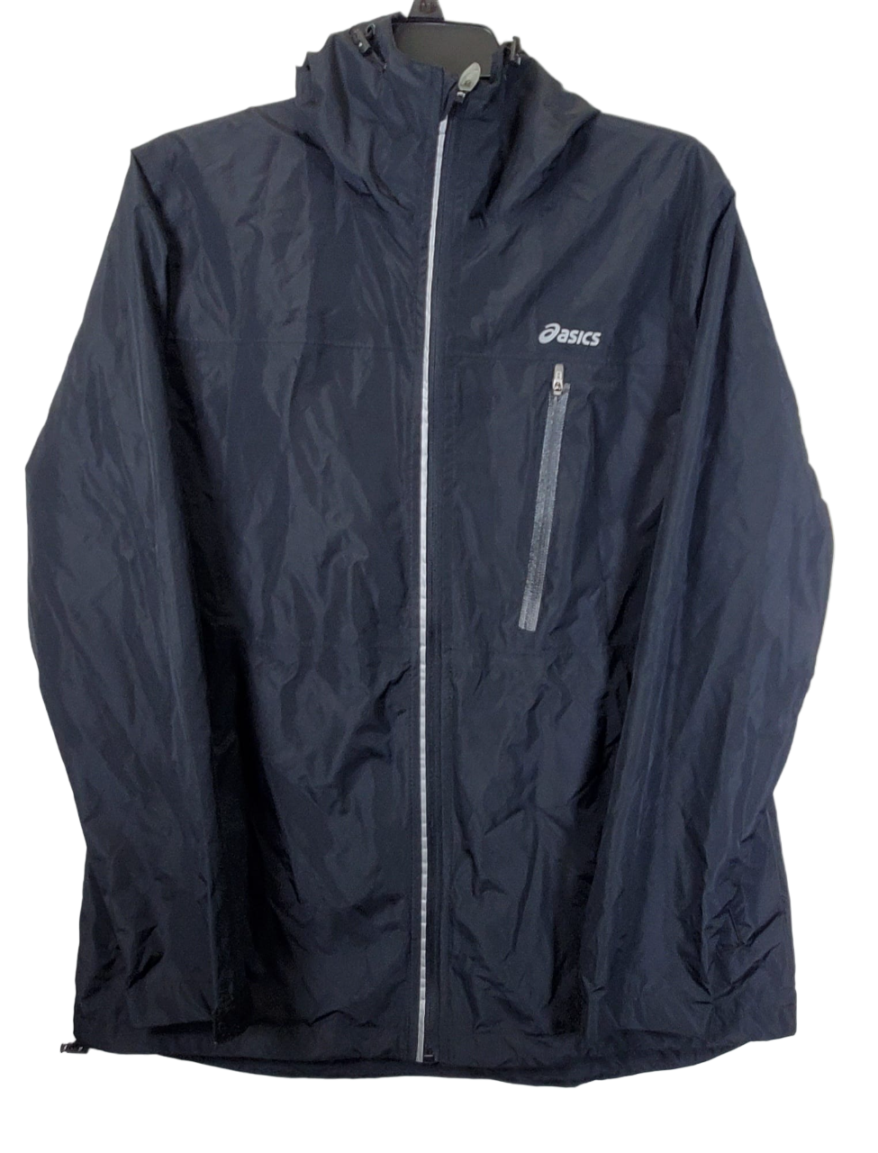 Asics Women&#39;s  Waterproof Full Zip Hooded Jacket-Black (Large) - $59.39