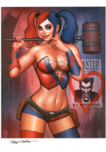 Nathan Szerdy SIGNED DC Comics Super Hero Art Print Harley Quinn w/ Joker Poster - £20.56 GBP