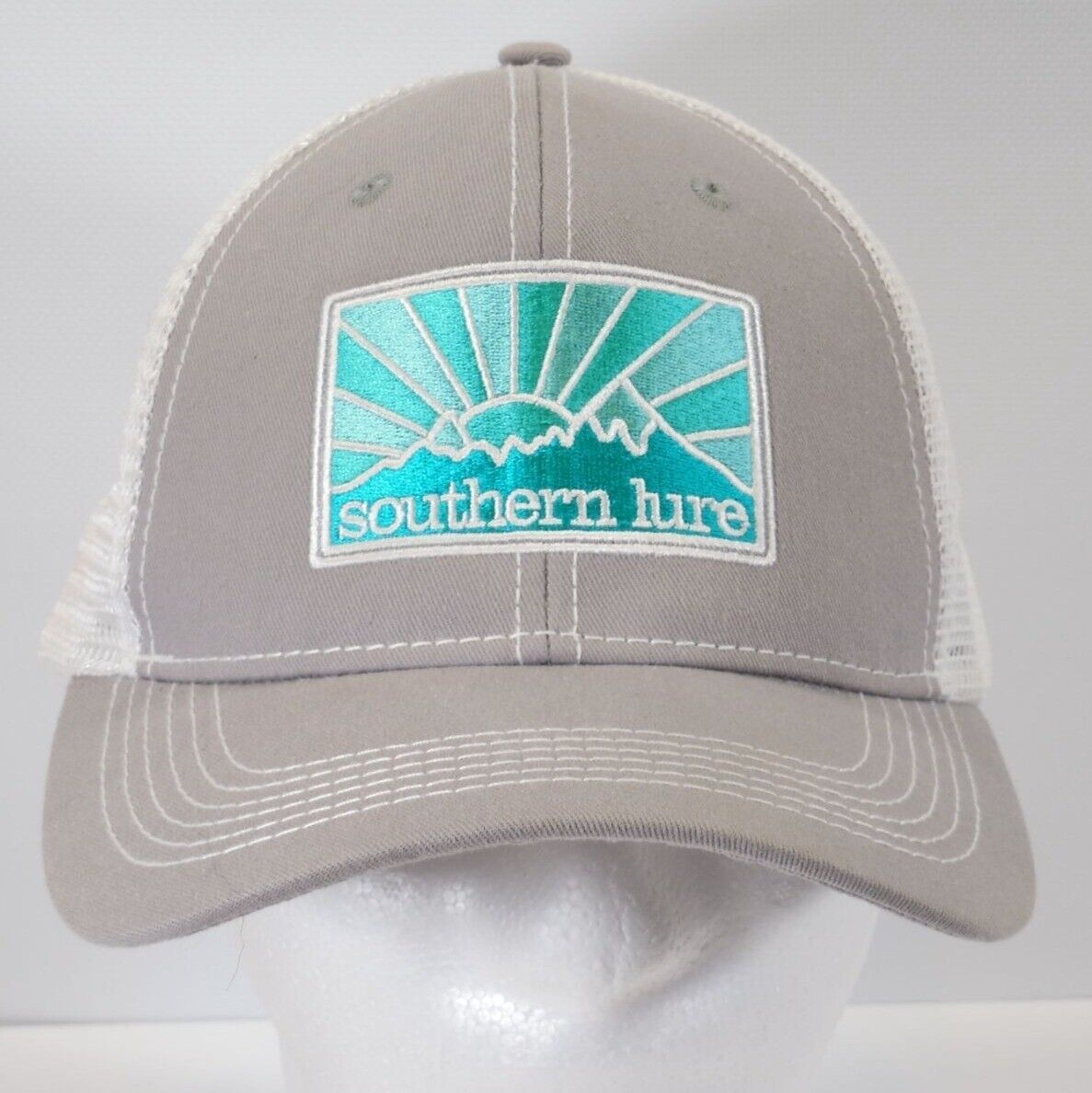 Southern Lure Fishing Cap Gray White Snapback Hat - $8.19