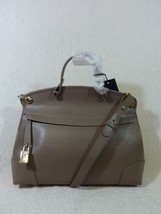 NWT FURLA Petite Piper Daino Taupe Saffiano Leather Satchel/Xbody Bag $398 - £315.60 GBP