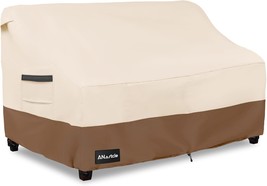3-Seater Patio Sofa Cover,79W X 37D X 35H Inches Outdoor Couch, Beige&amp;Brown - $1,066.94 MXN