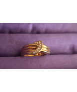 Vintage Women&#39;s 14K Gold Plated W/ Simulated Diamonds 6.5g Ring Sz 6 - $23.19 CAD