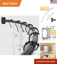 Sturdy Curved Shower Rod 42-74&quot; - Adjustable &amp; Durable with Easy Install - $840.68 MXN