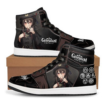 Cute Hu Tao JD Air Force Sneakers Hip-Hop Game Genshin Impact Shoes-Black - £67.11 GBP+