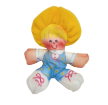 Vintage 1987 Fisher Price Smooshees Jenny Blonde Girl Stuffed Animal Plush Toy - £13.76 GBP