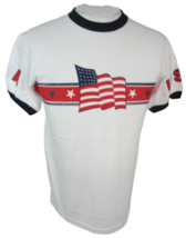 CANYON RIVER BLUES vintage 1990s T Shirt patriotic USA flag cotton glitt... - $14.83