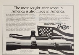 1989 Print Ad Burris Rifle Scopes Most Sought After Greeley,Colorado - £11.62 GBP