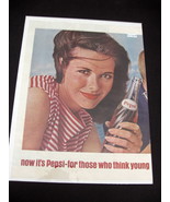 Vintage Pepsi Cola Full Page Color Advertisement - 1964 Pepsi Cola Color Ad - $20.55 CAD