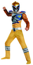 Disguise Gold Ranger Dino Charge Classic Muscle Costume, Medium (7-8) - £122.23 GBP