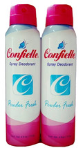 Lot of 2 Confielle Deodorant Spray Powder 4 fl oz Aerosol New Fast Free Ship - £13.31 GBP