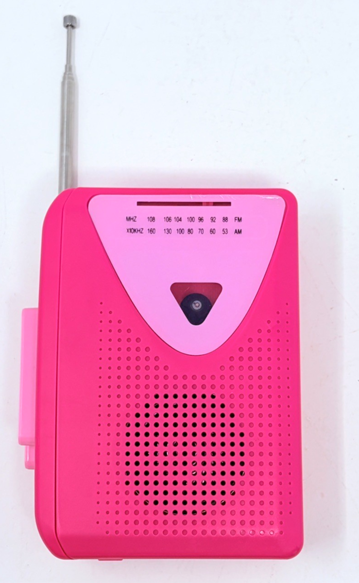 Working Vivitar Pink Cassette Tape Player AM/FM Radio Speaker Vintage Style - $24.99