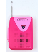 Working Vivitar Pink Cassette Tape Player AM/FM Radio Speaker Vintage Style - $24.99