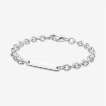 Sterlingsilver Pandora Engravable Bar Link Bracelet,Bridesmaid Gift,Gift For Her - £15.92 GBP