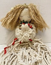 Rope/Mop Doll Angel Praying Shelf Sitter 20&quot; - £14.34 GBP
