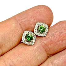 Diamond Sapphire Earrings 18k Gold 1.50 TCW Certified $2,950 921513 - £941.54 GBP