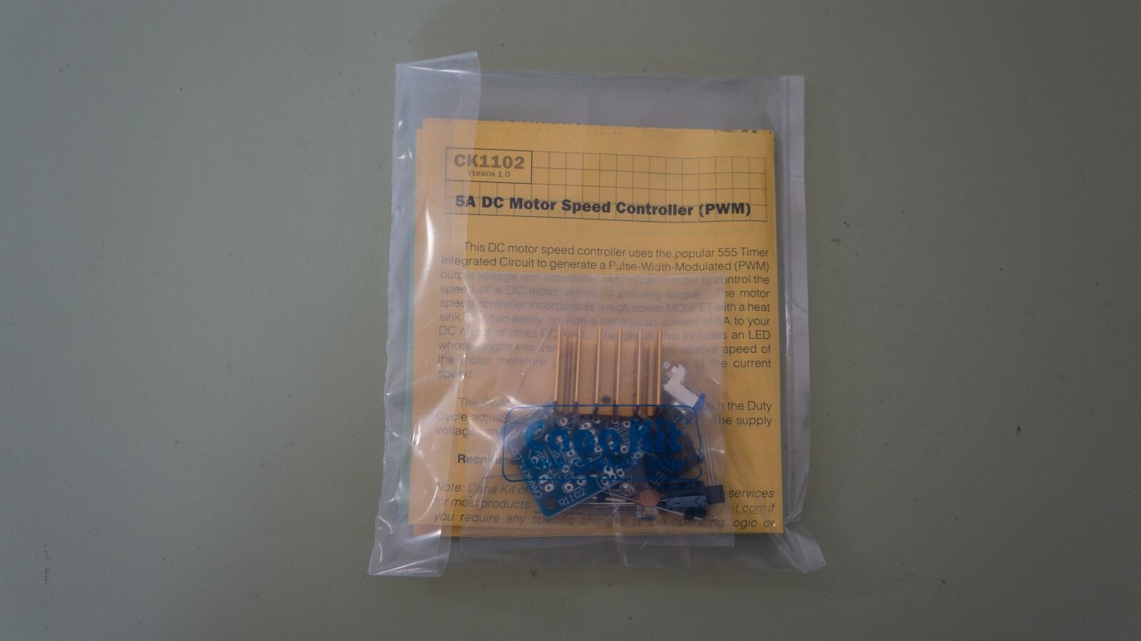 Canakit CK1102 DC Motor Speed Controller Kit (PWM) 5A DC - $19.57