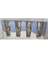 Disney Winnie the Pooh &amp; Friends Christmas 16oz Drinking Water Glasses S... - £35.83 GBP