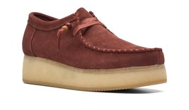 New Clarks Originals Women&#39;s Wallacraft Lo Suede Shoes Burgundy 68747 Va... - $97.49