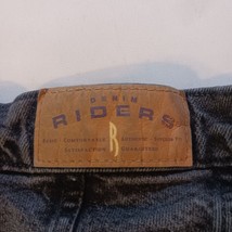 Riders Womens Size 14L Black Straight Leg High Rise Denim Jeans Measured 30x32.5 image 4