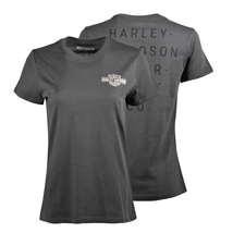 Harley-Davidson Women&#39;s T-Shirt Dark Grey Cavalry Short Sleeve (S08) - £15.15 GBP