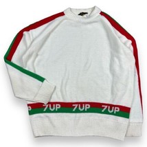 70s Butterfly &amp; Bottle 7UP Sweater Holiday Christmas Collectible Large I... - £58.07 GBP