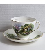 Vintage Royal Vale Bone China &quot;COTTAGE GARDENS&quot; Tea Cup &amp; Saucer Set Eng... - £16.22 GBP