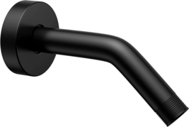 YASFEL Black Shower Arm 6&quot; Shower Extension Arm Pipe with Flange and Teflon Tape - £11.05 GBP