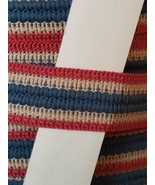 Vintage Upholstery Trim Woven Drapery Bulk Lot Red White Blue Stripe 140... - $127.66