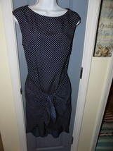 MICHAEL Michael Kors Black W/Polka Dot Sleeveless Wrap Tie Dress Size 4 Women&#39;s - £35.70 GBP