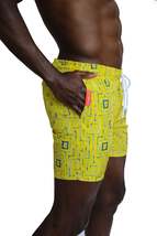 Men&#39;s Patterned Yellow Sea Shorts - £78.56 GBP
